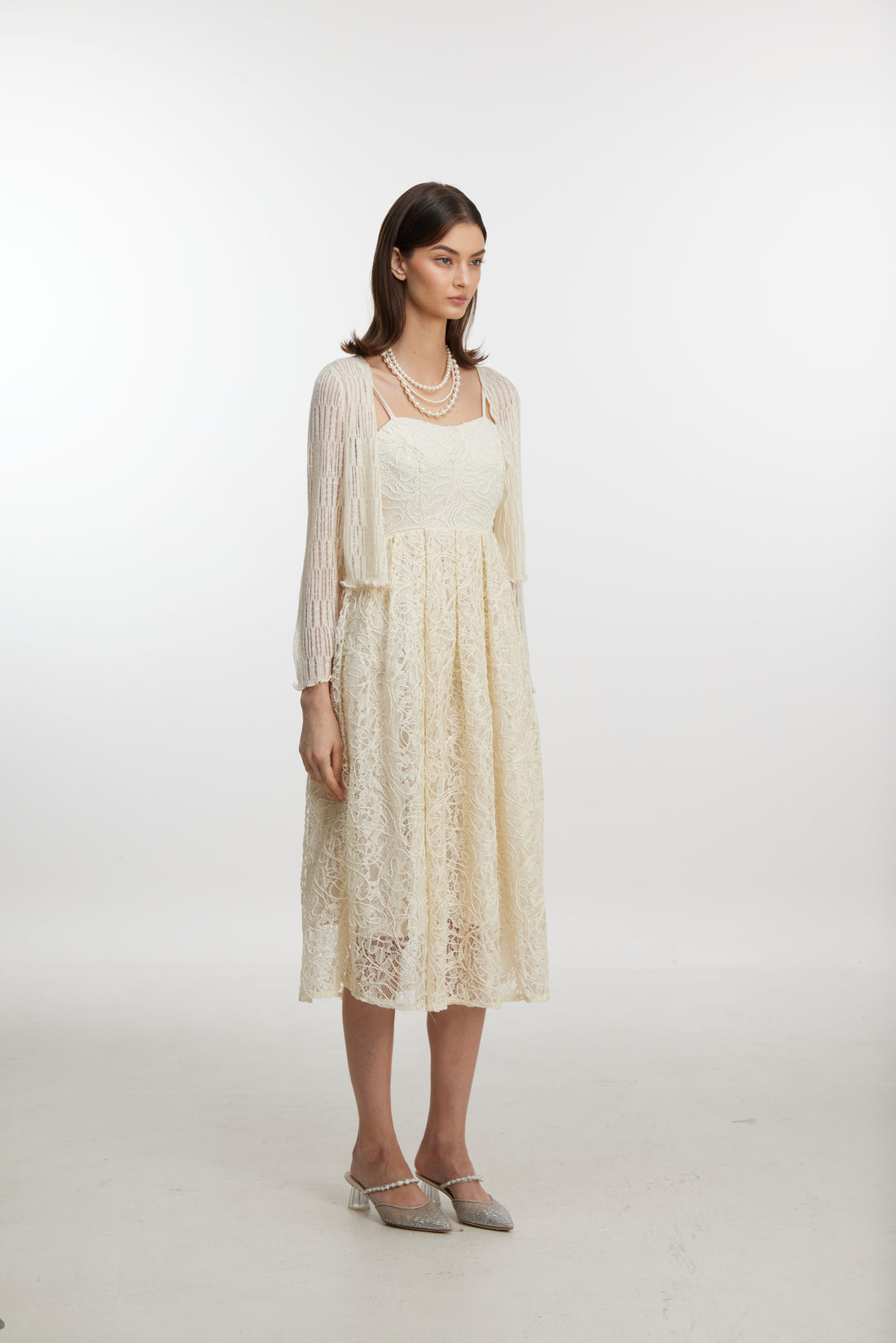 Vintage Lace Midi Dress