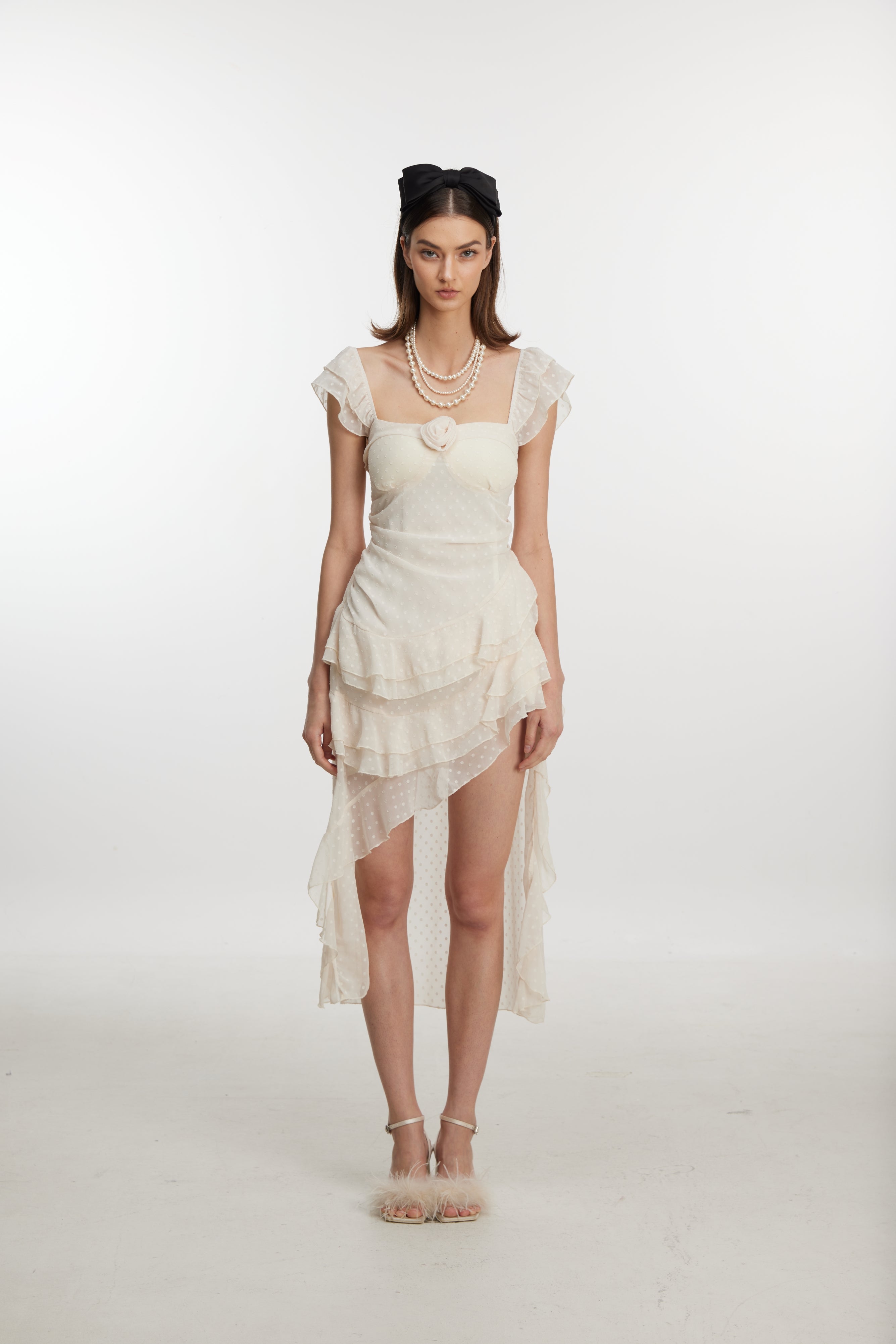 Ivory Belle Off-Shoulder Mini Dress
