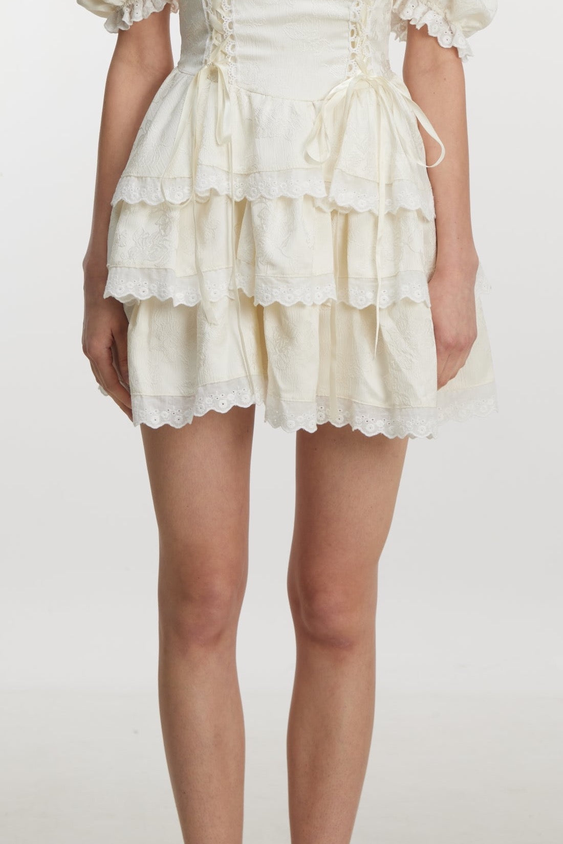 Ivory Belle Off-Shoulder Mini Dress